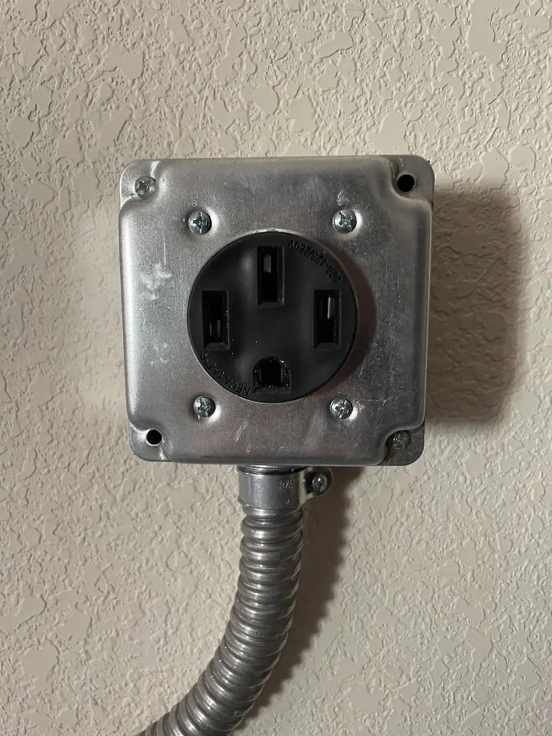 NEMA 14-50 outlet installed for Electrical Panel Upgrade in Richmond